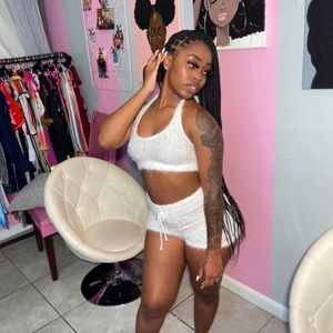 Two piece white set size medium